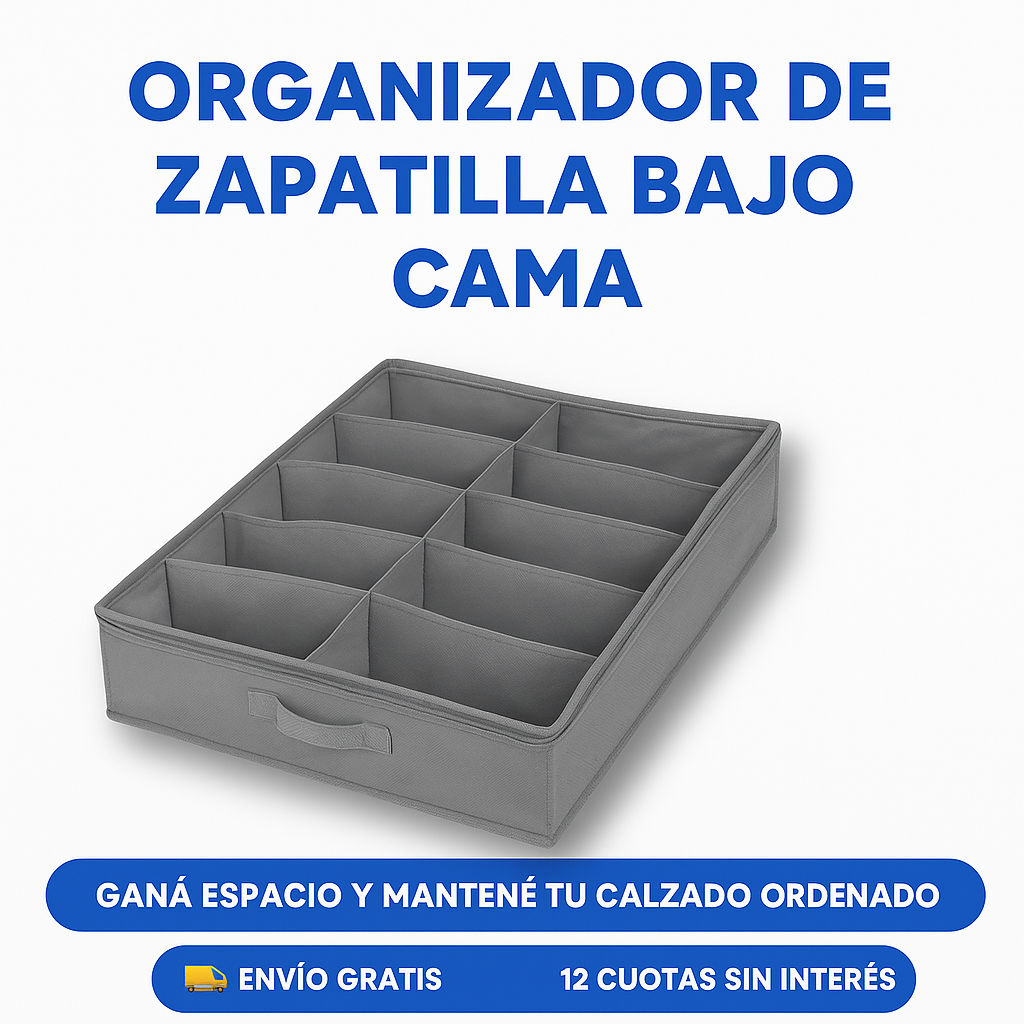 2X1 Organizador De Zapatilla Bajo Cama